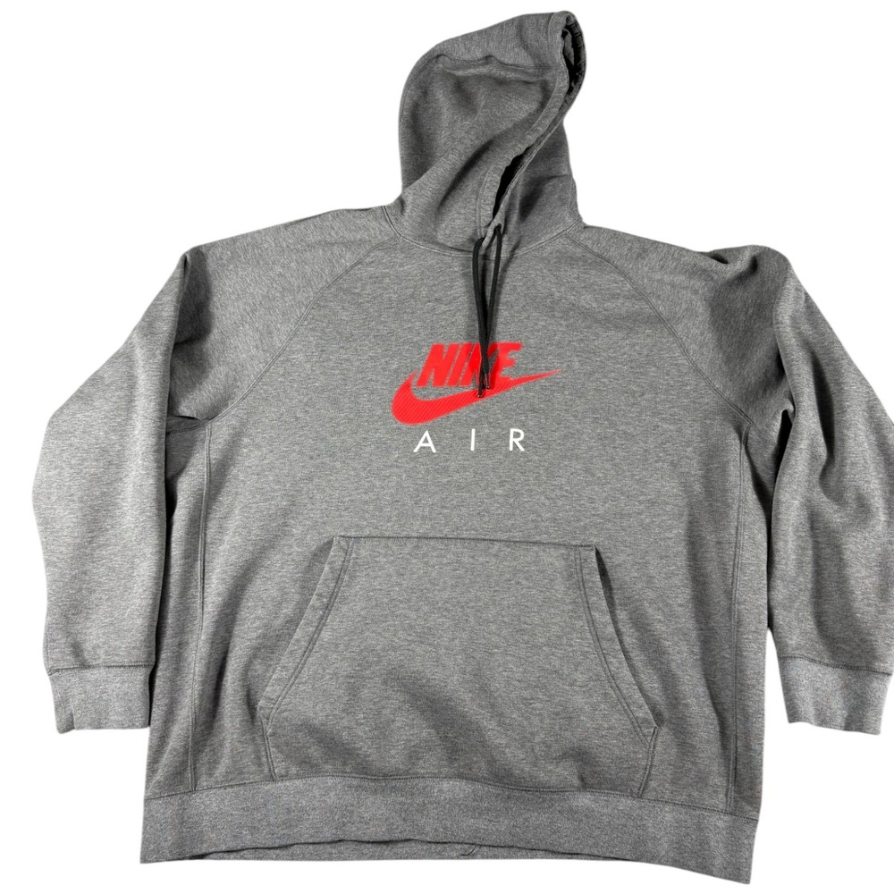 Nike Air Hoodie Mens XXL Gray Pullover Relaxed Heritage Workwear Sweatshirt